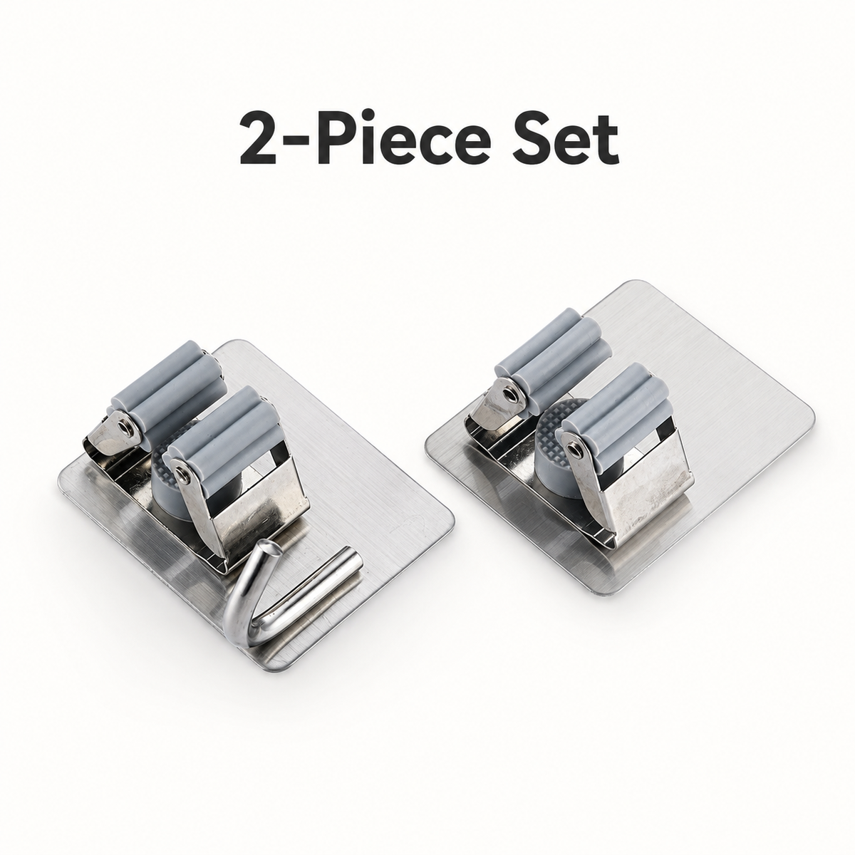 304 Stainless Steel Wall-Mount Mop Holders, 2-Piece Set - image 1