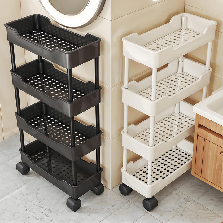 Slim 4-Tier Rolling Storage Cart, 15 cm - image 1
