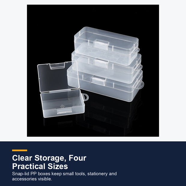 Transparent Rectangular Snap Storage Box