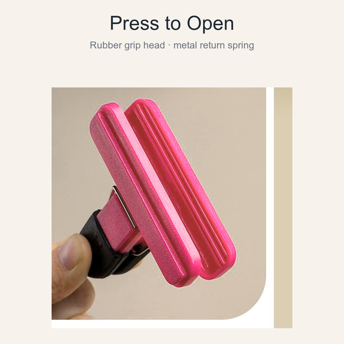 Large T-Style Food Bag Sealing Clip, Pink - image 2
