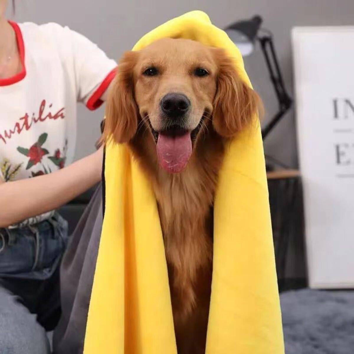 Thick Coral-Fleece Pet Drying Towel, 50 × 100 cm - image 2