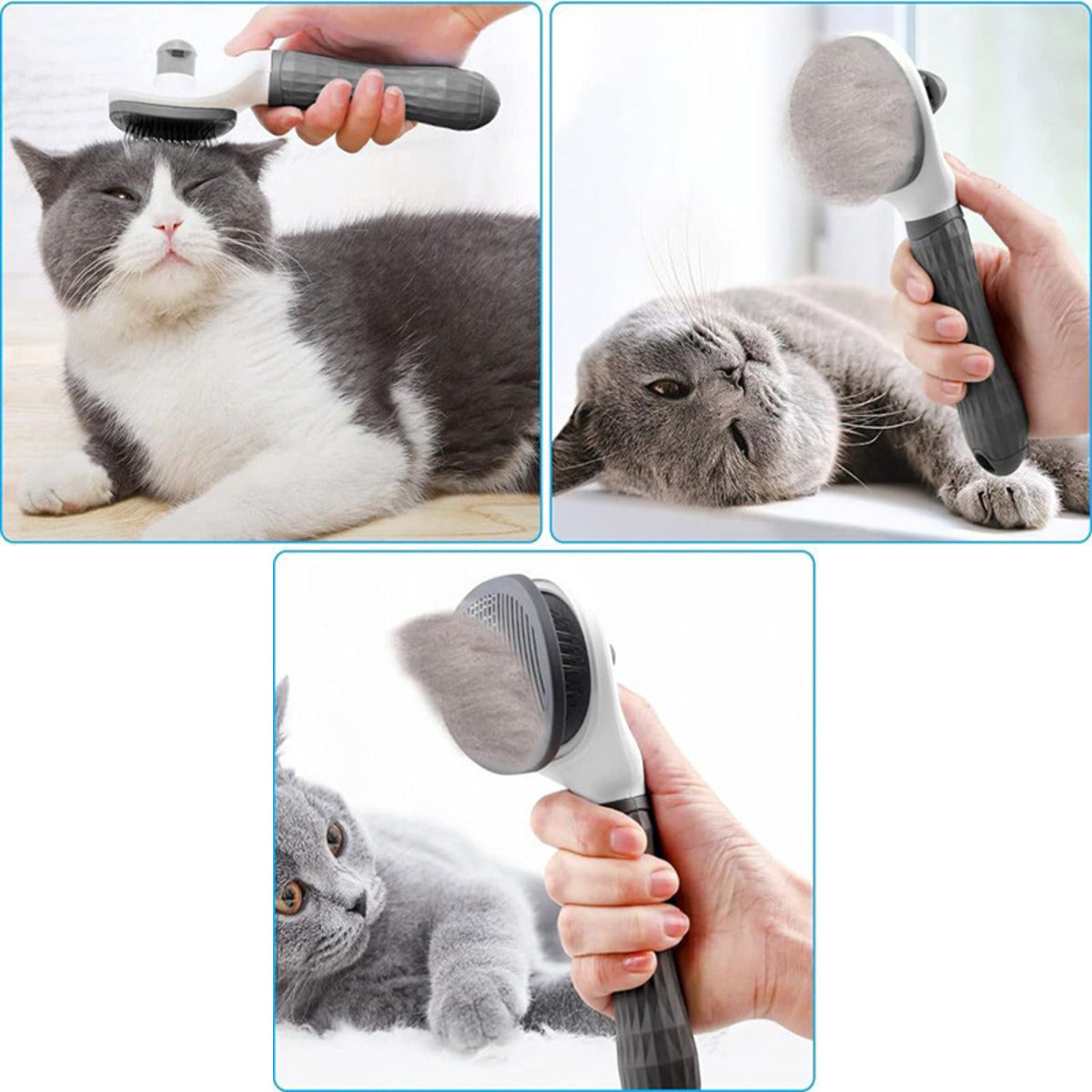 One-Click Self-Cleaning Pet Brush, 19 cm - image 4