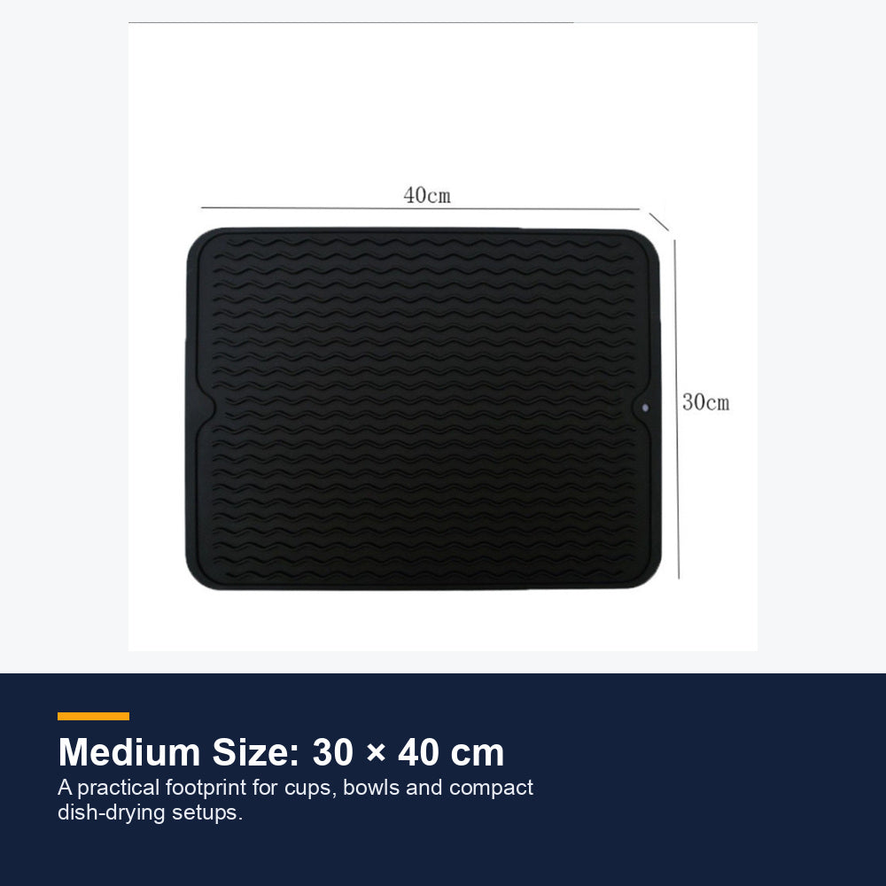 Medium ribbed silicone drying mat - Dimensions