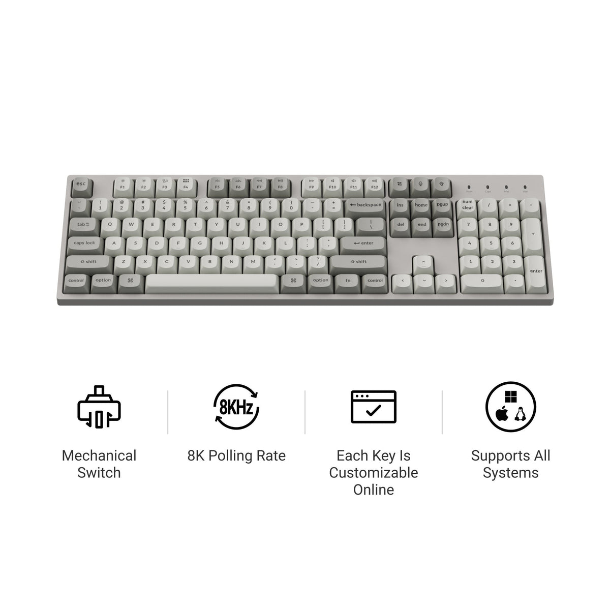 Keychron C2 Pro 8K QMK Wired Custom Mechanical Keyboard - image 5