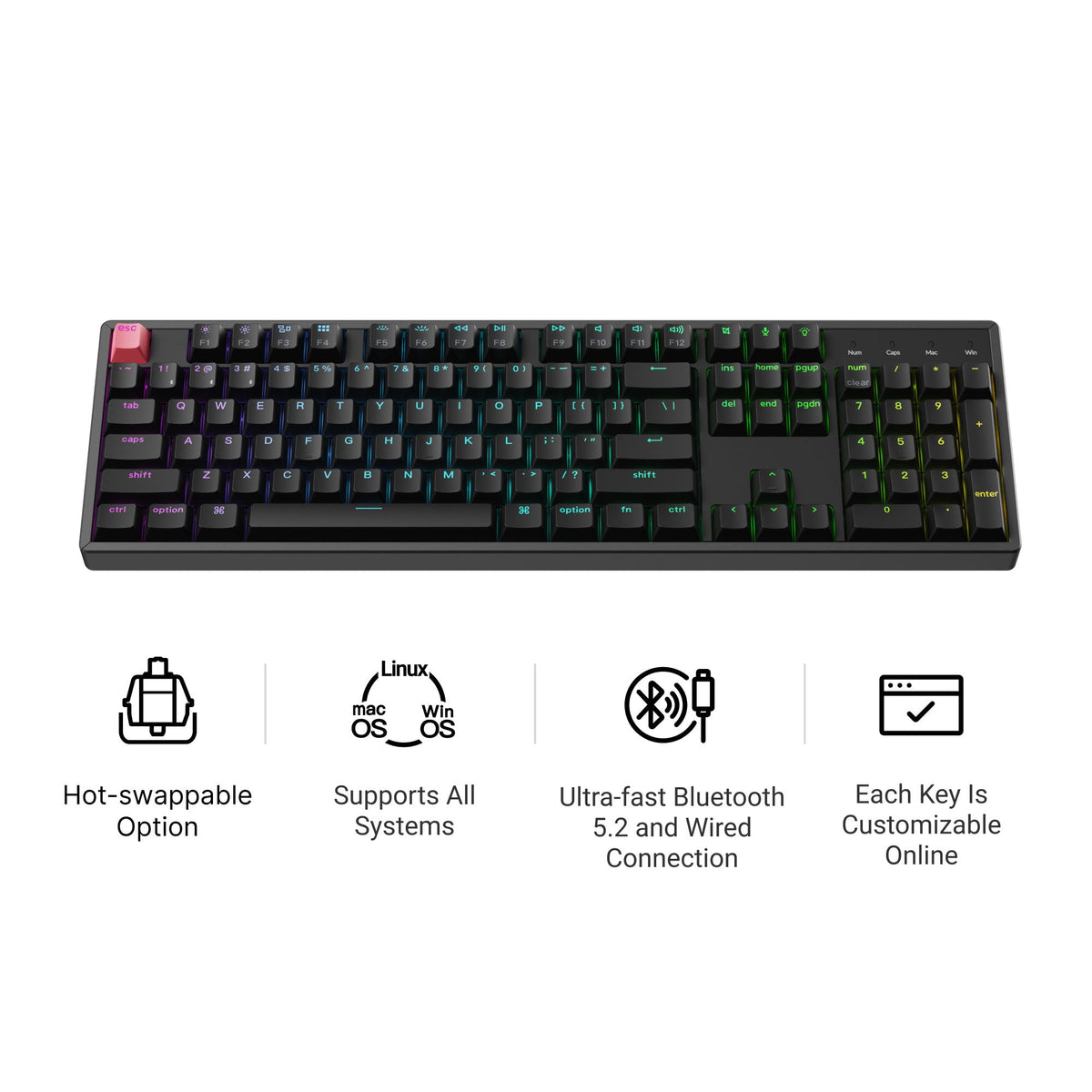 Keychron K10 QMK Wireless Mechanical Keyboard (Version 2) - image 5