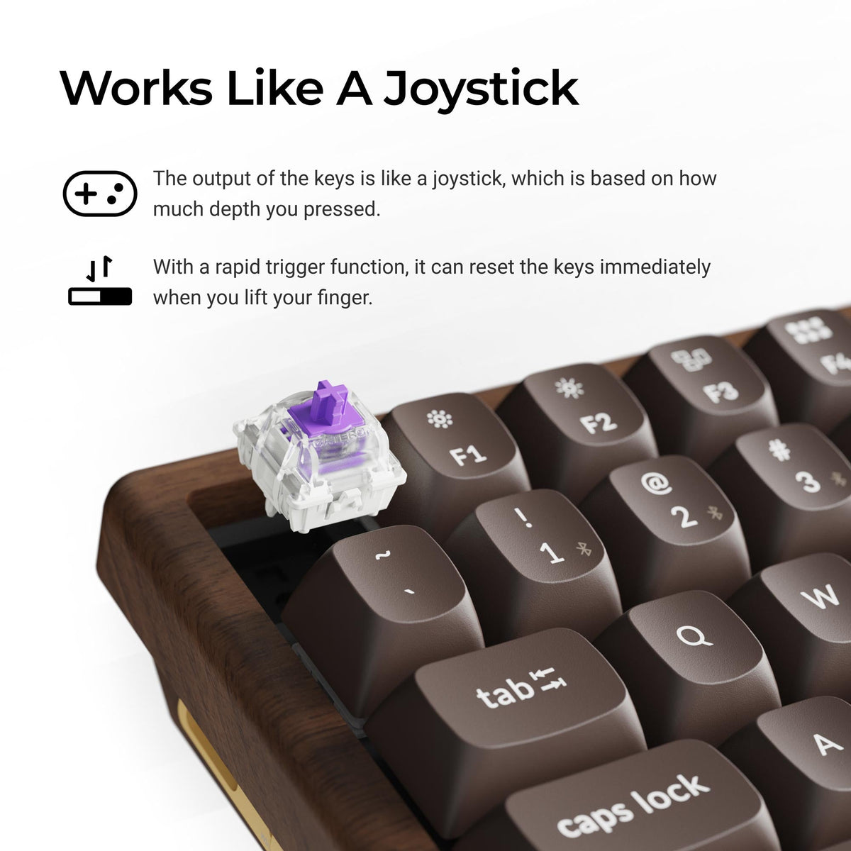 Keychron K2 HE Wireless Magnetic Switch Custom Keyboard - All-Wood Special Edition - image 4