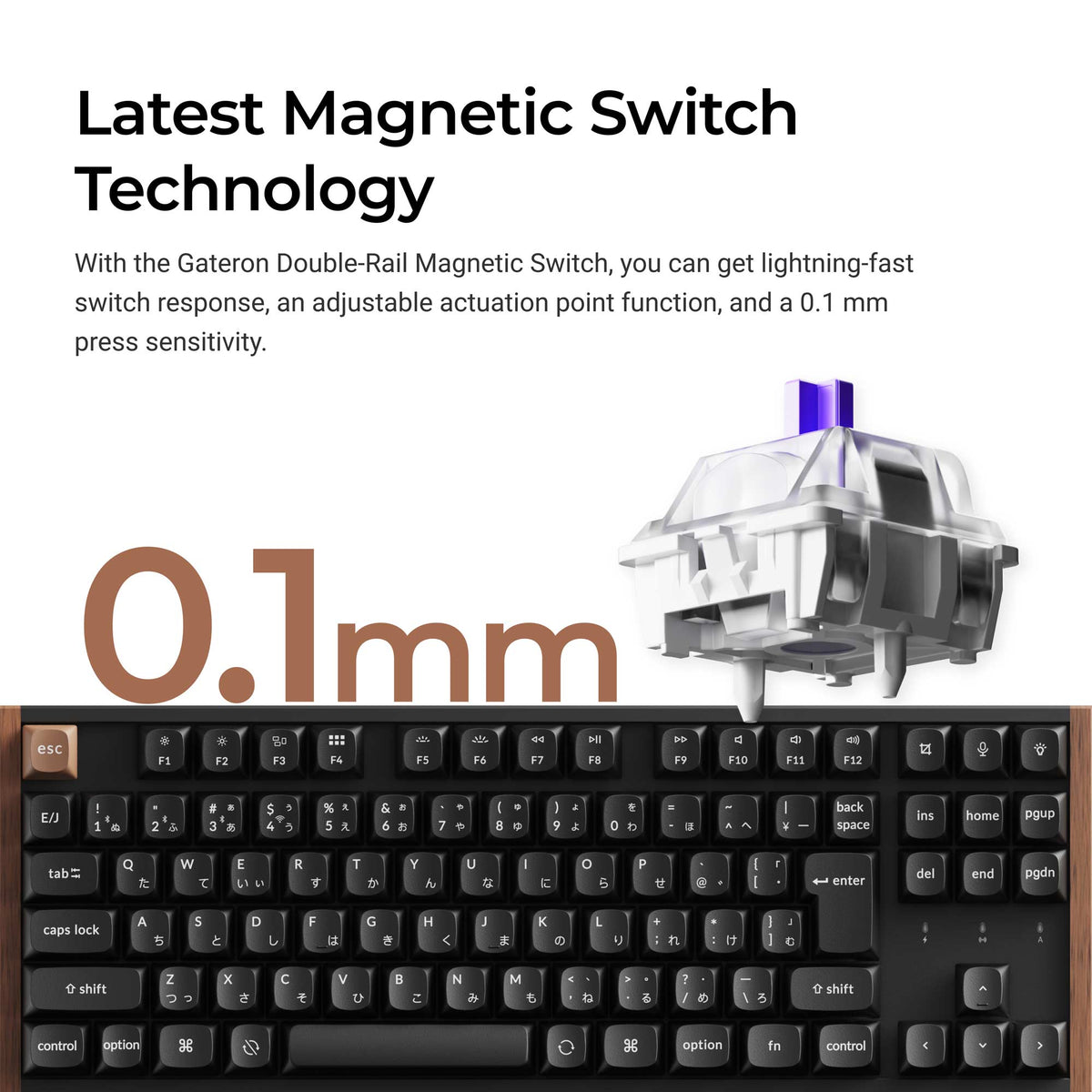 Keychron K8 HE Wireless Magnetic Switch Custom Keyboard (Japan JIS Layout) - image 3