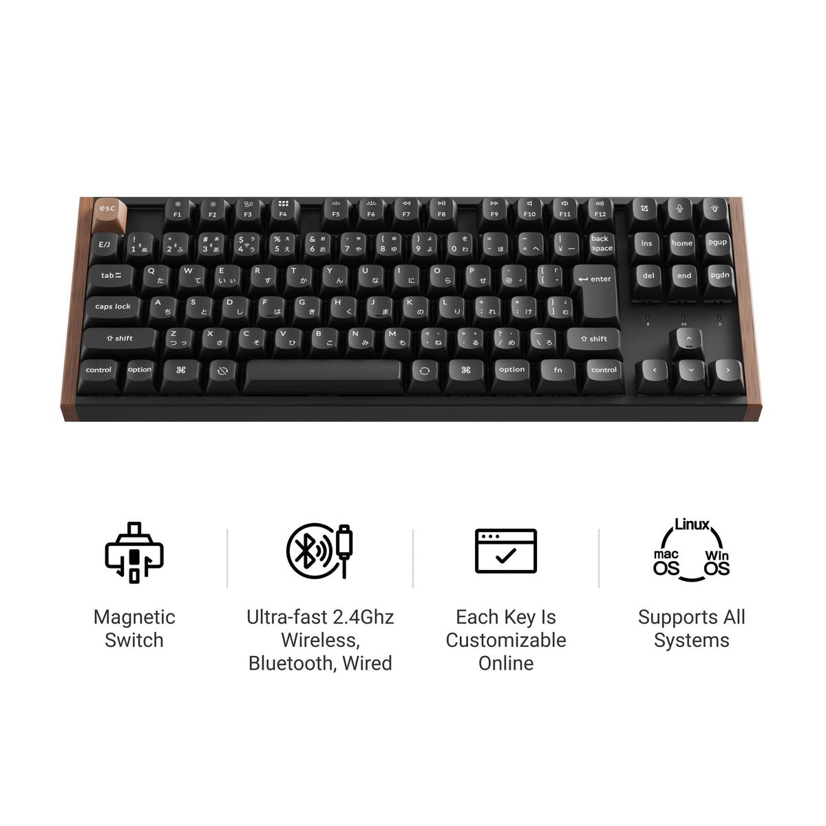 Keychron K8 HE Wireless Magnetic Switch Custom Keyboard (Japan JIS Layout) - image 2