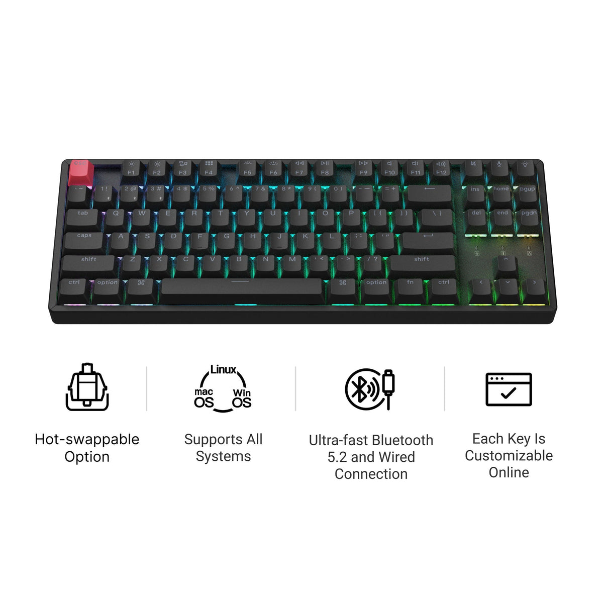 Keychron K8 QMK Wireless Mechanical Keyboard (Version 2) - image 6