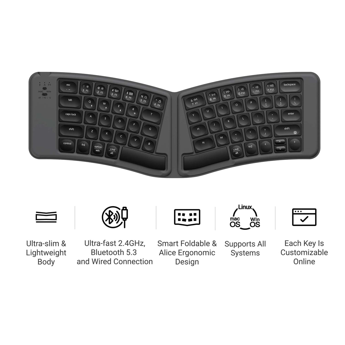 Keychron B11 Pro Ultra-Slim Wireless Foldable Keyboard - image 2