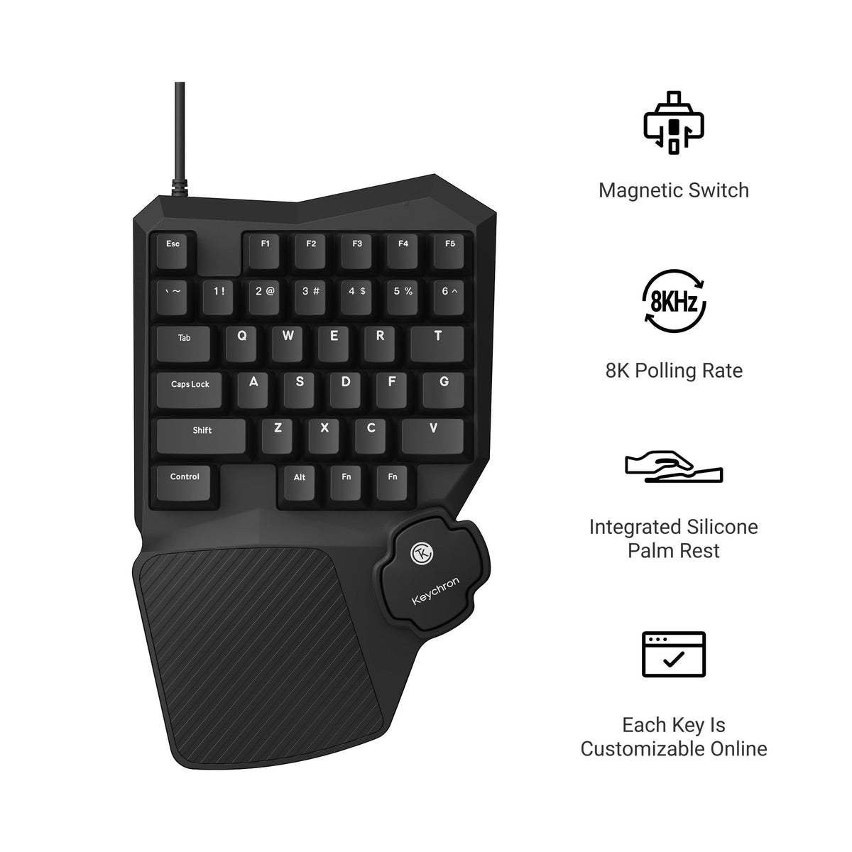 Keychron C0 HE One Handed Magnetic Switch Gaming Keyboard - image 2