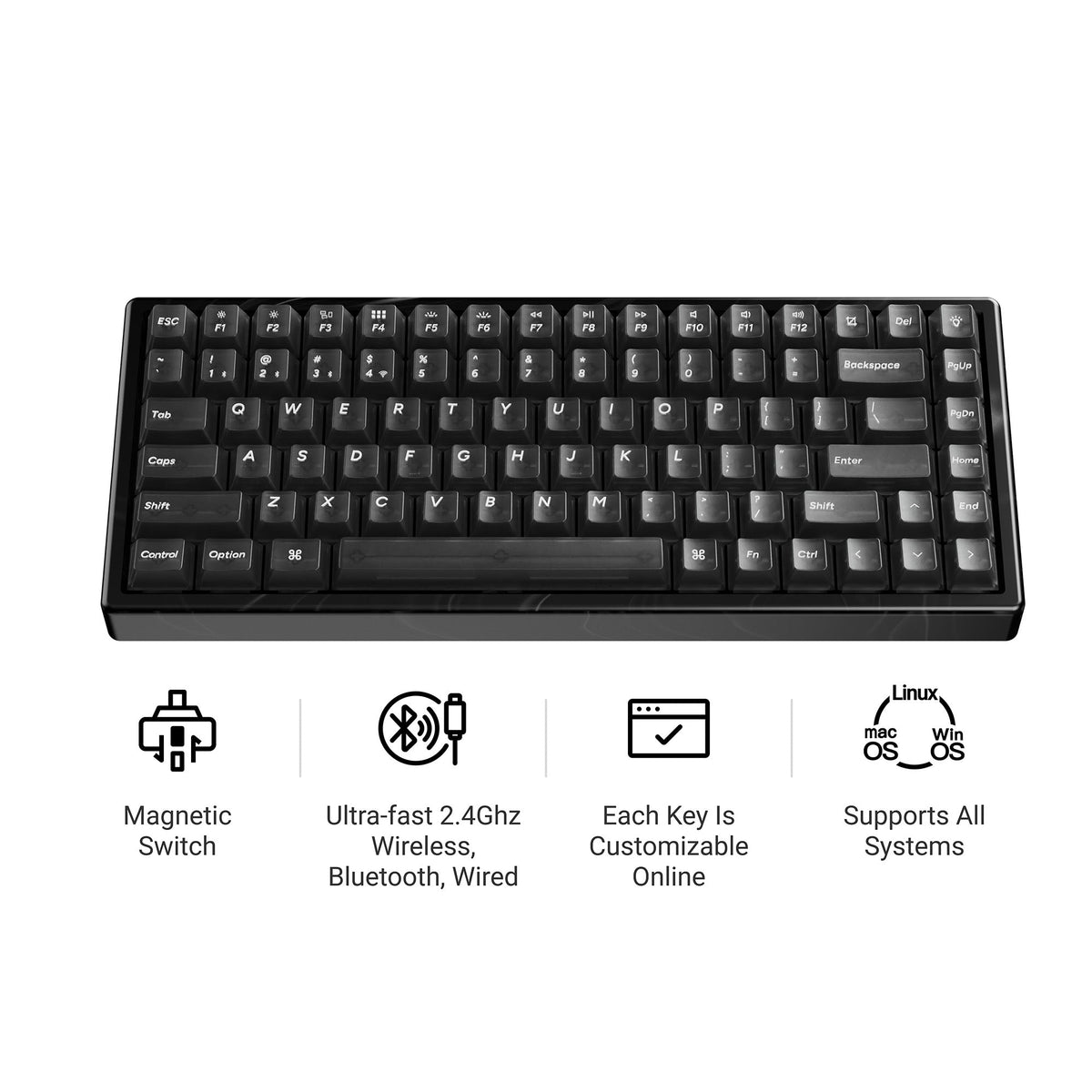 Keychron K2 HE Wireless Magnetic Switch Custom Keyboard - Resin Edition - image 2