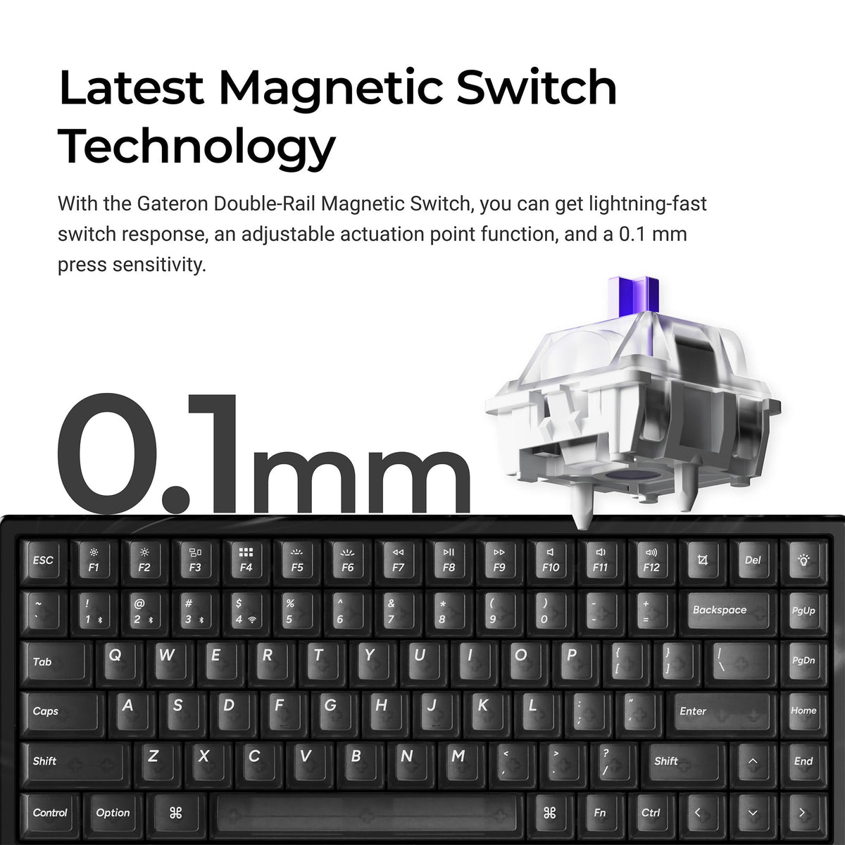 Keychron K2 HE Wireless Magnetic Switch Custom Keyboard - Resin Edition - image 3