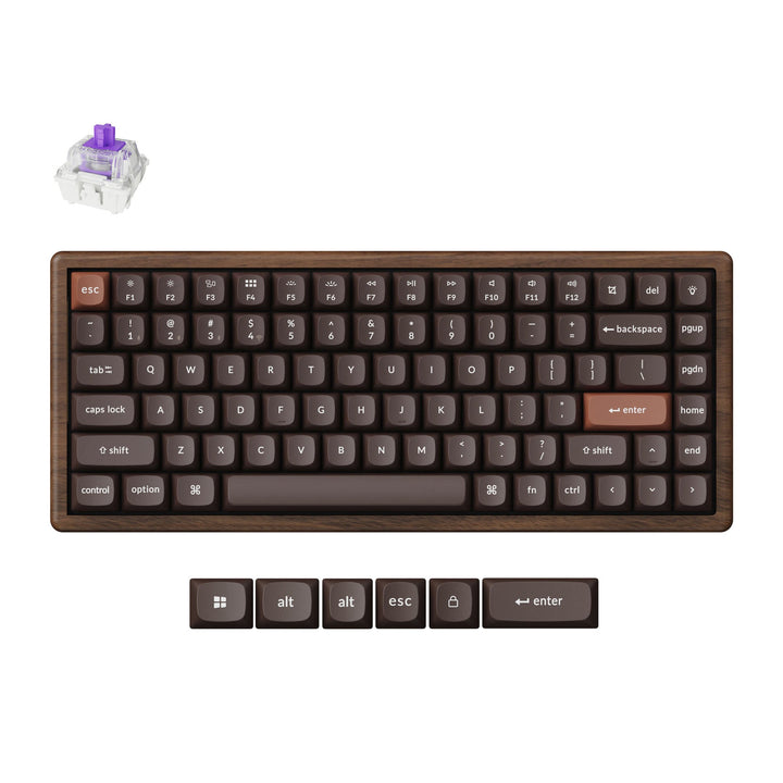 Keychron K2 HE Wireless Magnetic Switch Custom Keyboard - All-Wood Special Edition - image 1