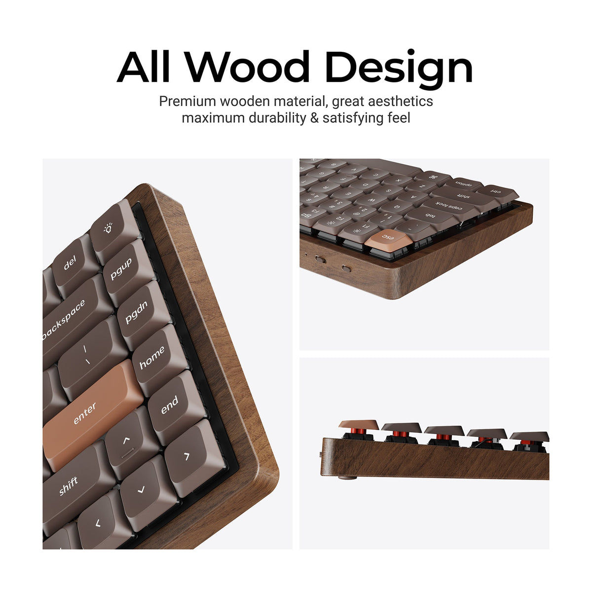 Keychron K3 Max QMK Wireless Custom Mechanical Keyboard - All-Wood Special Edition - image 3