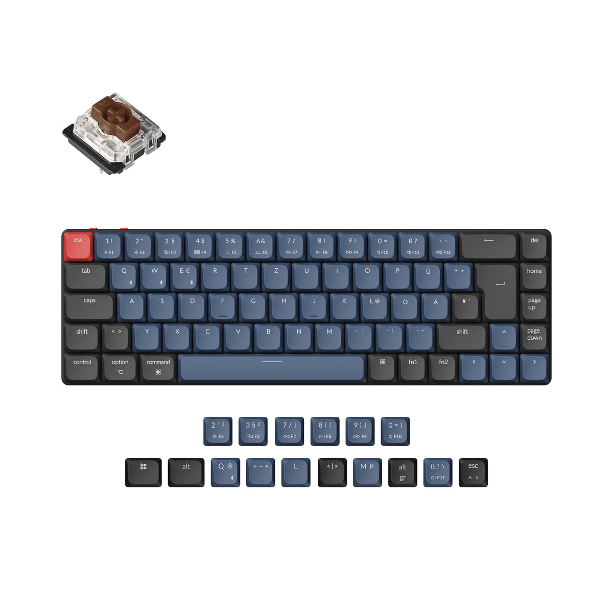 Keychron K7 Pro QMK/VIA Wireless Custom Mechanical Keyboard ISO Layout Collection - image 1