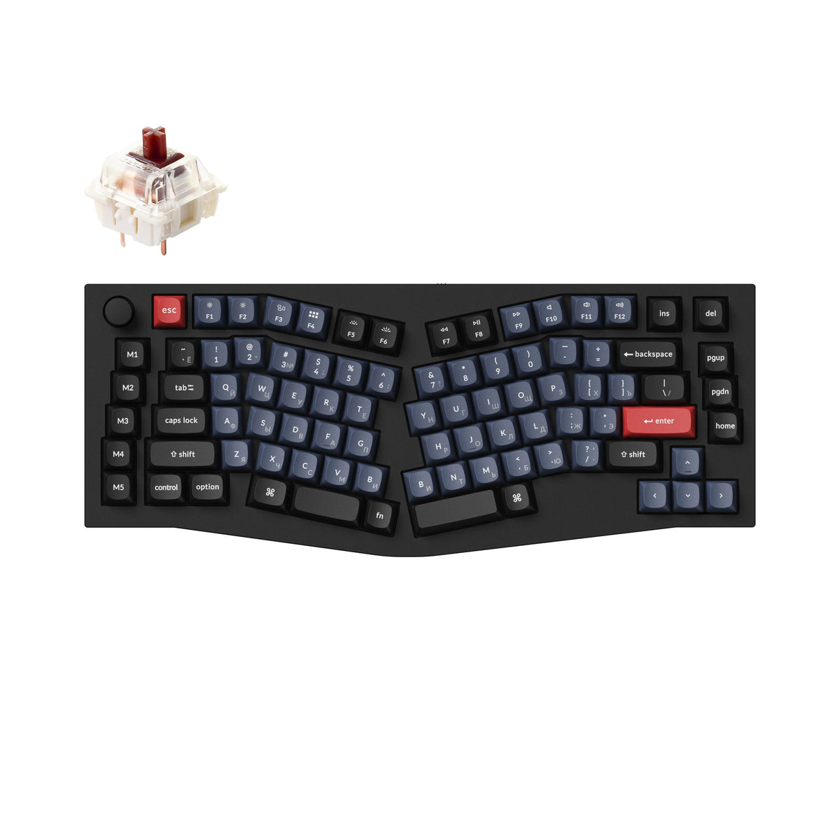 Keychron Q10 (Alice Layout) QMK Custom Mechanical Keyboard (Russian RU Layout) - image 2