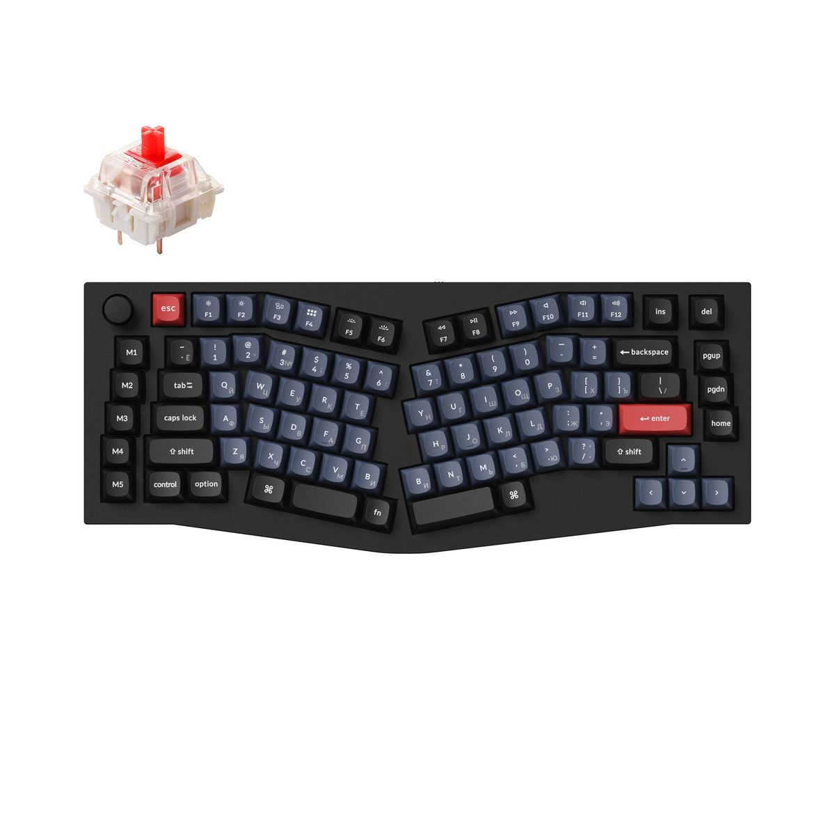Keychron Q10 (Alice Layout) QMK Custom Mechanical Keyboard (Russian RU Layout) - image 1