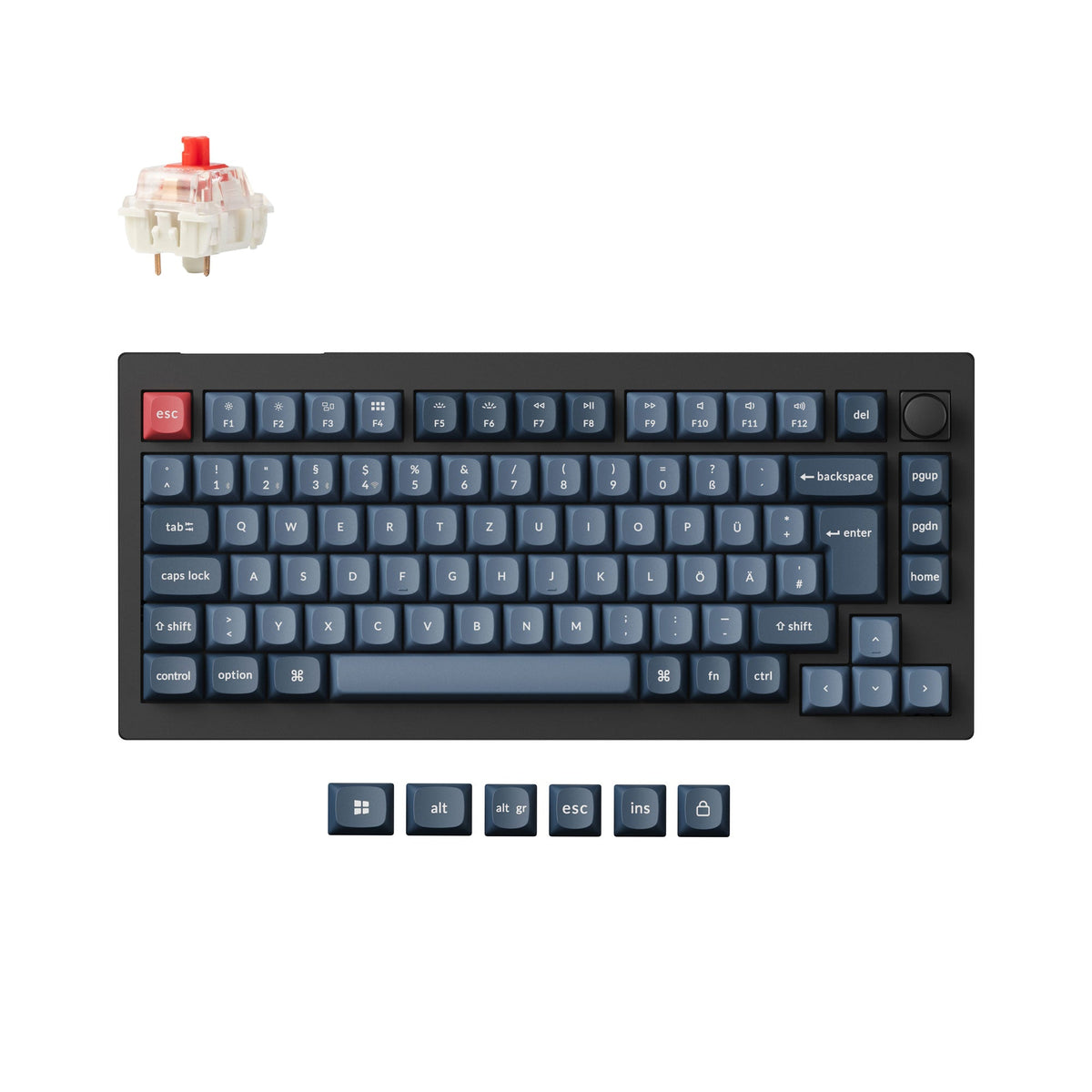 Keychron V1 Max QMK Wireless Custom Mechanical Keyboard ISO Layout Collection - image 1