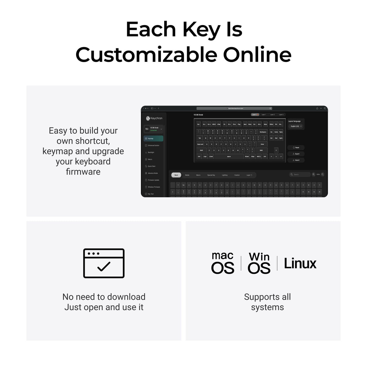 Keychron V3 8K QMK Wired Custom Mechanical Keyboard - image 5
