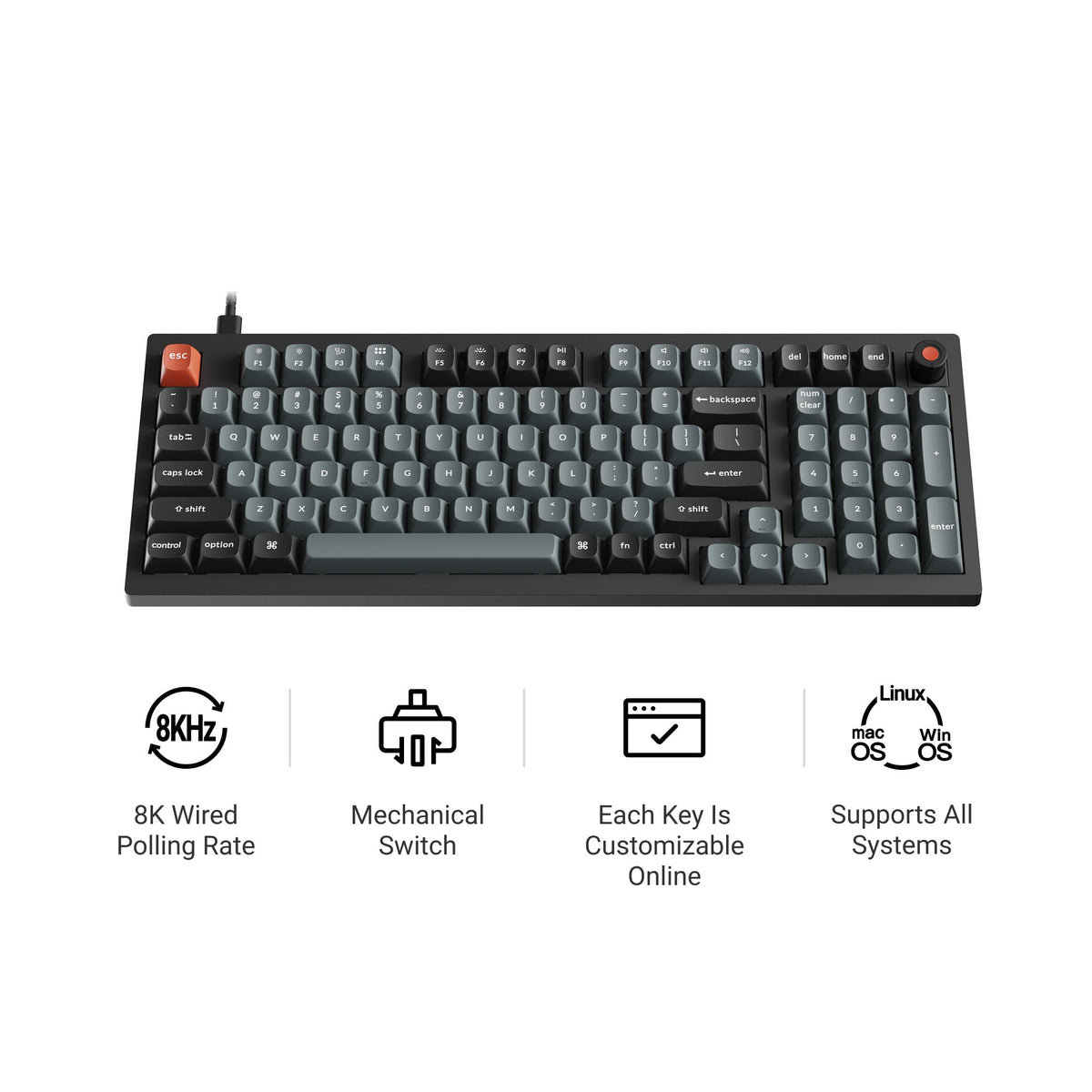 Keychron V5 8K QMK Wired Custom Mechanical Keyboard - image 4