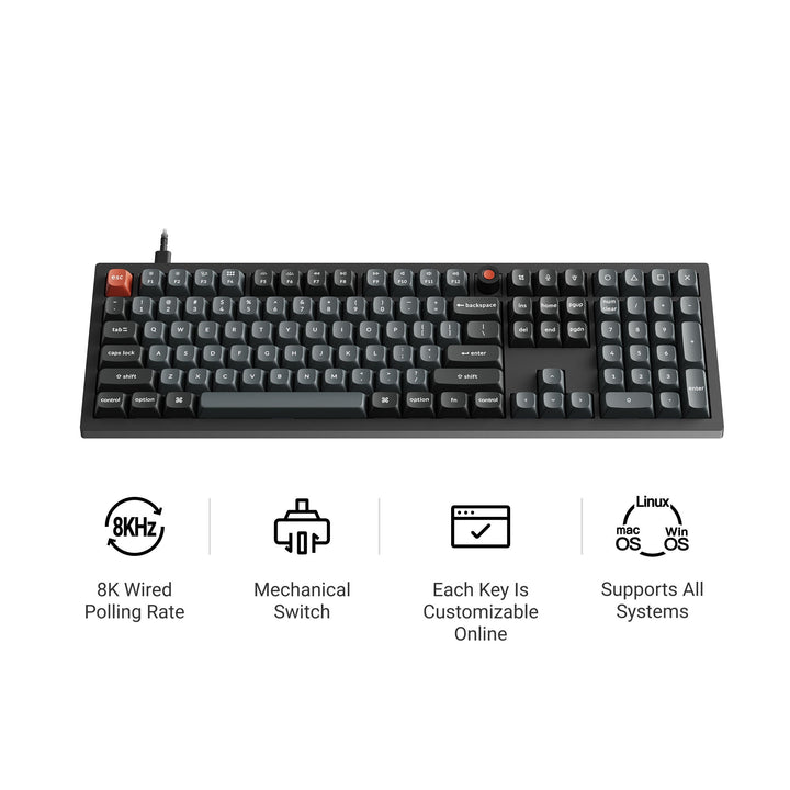 Keychron V6 8K QMK Wired Custom Mechanical Keyboard - image 1