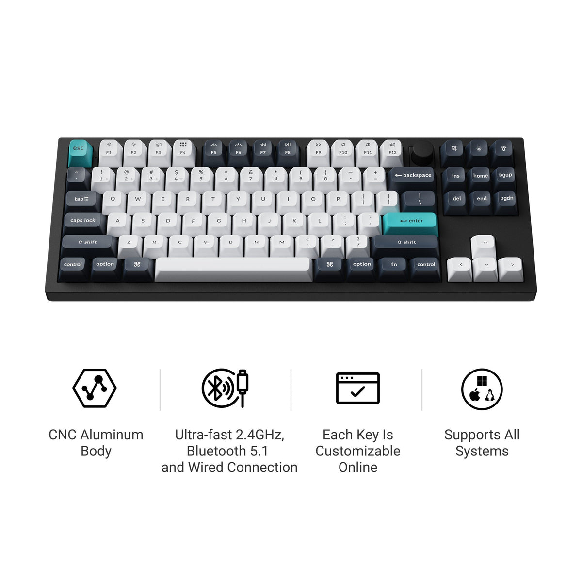 Keychron Q3 Max QMK/VIA Wireless Custom Mechanical Keyboard - image 4