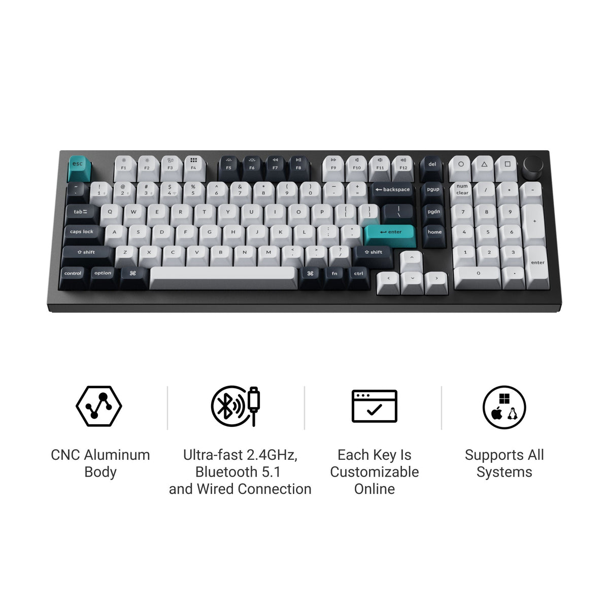 Keychron Q5 Max QMK/VIA Wireless Custom Mechanical Keyboard - image 5