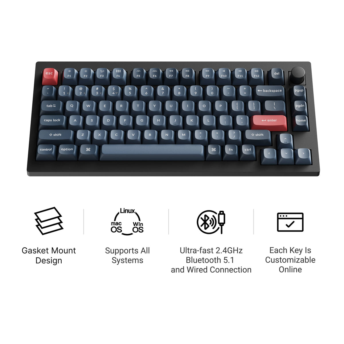 Keychron V1 Max QMK/VIA Wireless Custom Mechanical Keyboard - image 4