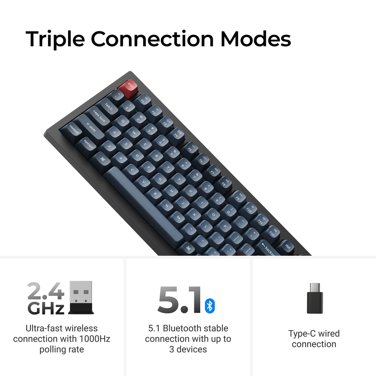 Keychron V1 Max QMK/VIA Wireless Custom Mechanical Keyboard - image 6