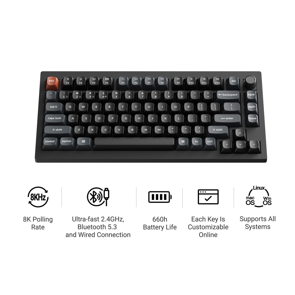 Keychron V1 Ultra 8K Wireless Custom Mechanical Keyboard - image 4