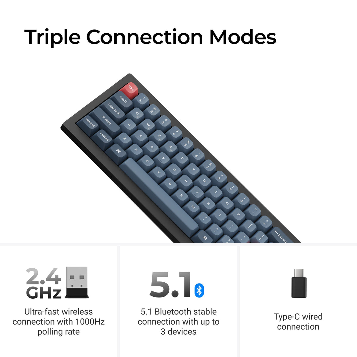 Keychron V4 Max QMK/VIA Wireless Custom Mechanical Keyboard - image 4