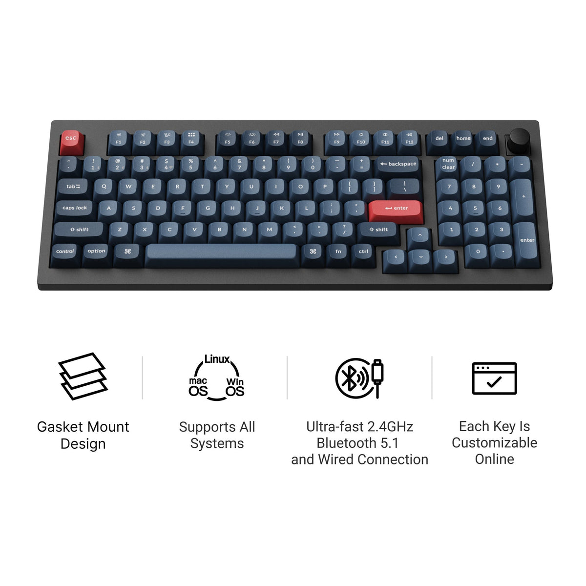 Keychron V5 Max QMK/VIA Wireless Custom Mechanical Keyboard - image 4