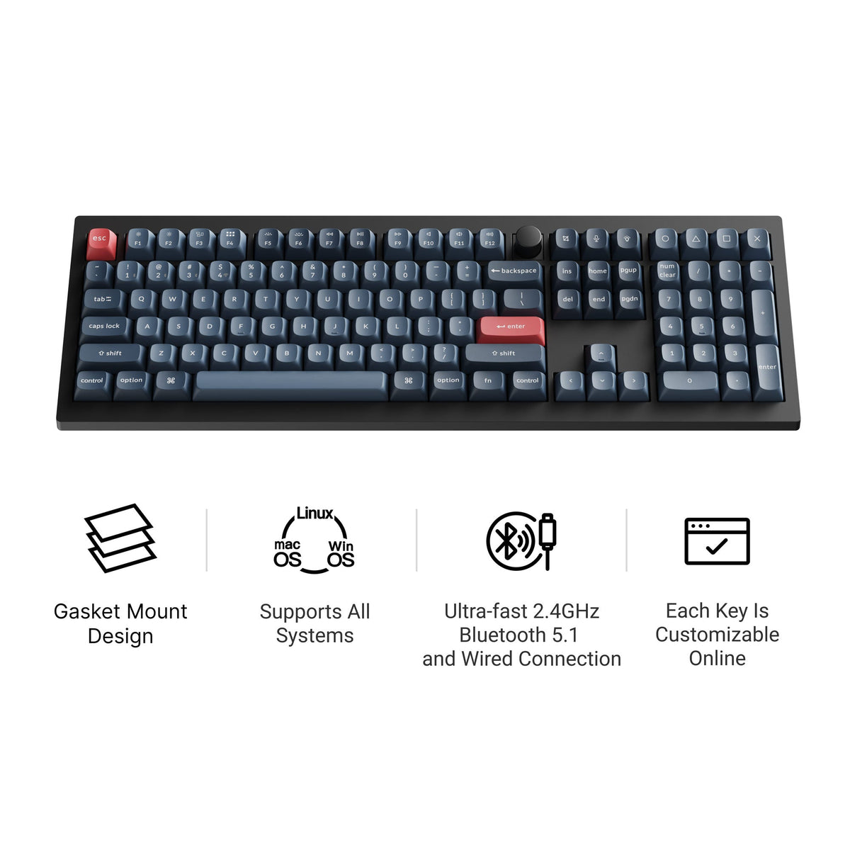 Keychron V6 Max QMK/VIA Wireless Custom Mechanical Keyboard - image 4