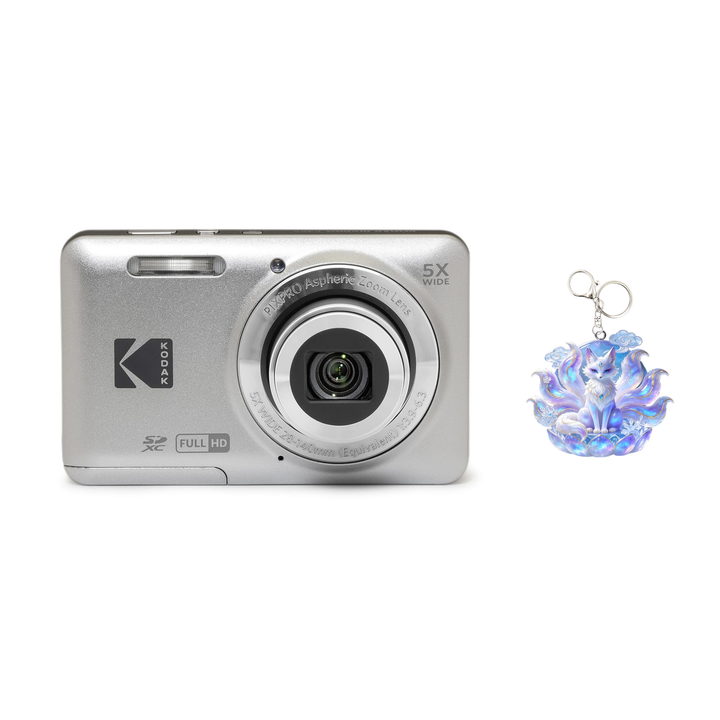 KODAK PIXPRO FZ55 Digital Camera, Silver, Camera Charm 343 Bundle - image 1