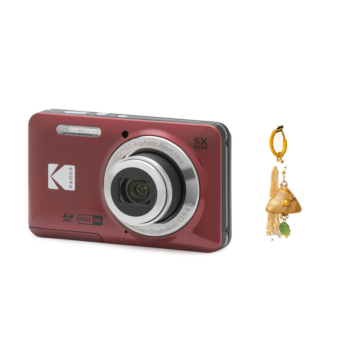 KODAK PIXPRO FZ55 Digital Camera, Red, Camera Charm 339 Bundle - image 1