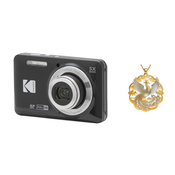 KODAK PIXPRO FZ55 Digital Camera, Black, Camera Charm 317 Bundle - image 1