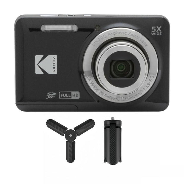 KODAK PIXPRO FZ55 Digital Camera, Black, Mini Tripod Bundle
