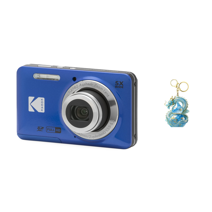 KODAK PIXPRO FZ55 Digital Camera, Blue, Camera Charm 309 Bundle - image 1