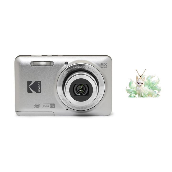 KODAK PIXPRO FZ55 Digital Camera, Silver, Camera Charm 314 Bundle - image 1