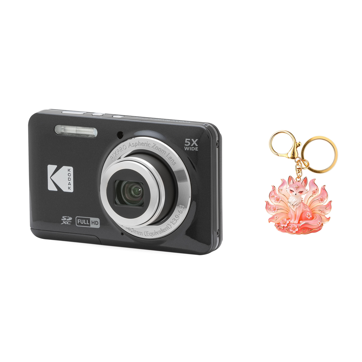 KODAK PIXPRO FZ55 Digital Camera, Black, Camera Charm 331 Bundle - image 1