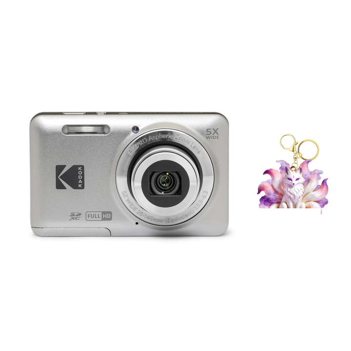 KODAK PIXPRO FZ55 Digital Camera, Silver, Camera Charm 313 Bundle - image 1