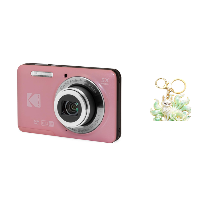 KODAK PIXPRO FZ55 Digital Camera, Pink, Camera Charm 312 Bundle - image 1