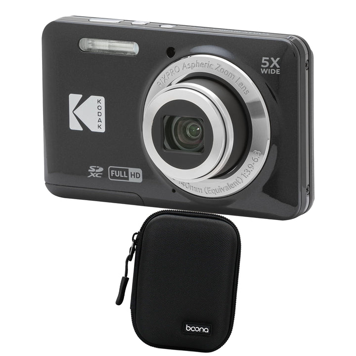 KODAK PIXPRO FZ55 Digital Camera, Black, Black Carry Case Bundle