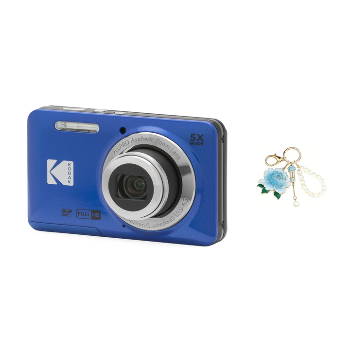 KODAK PIXPRO FZ55 Digital Camera, Blue, Camera Charm 326 Bundle - image 1