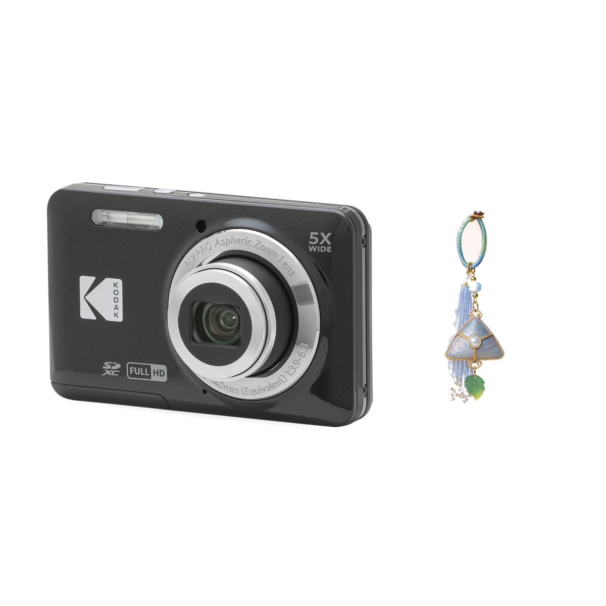 KODAK PIXPRO FZ55 Digital Camera, Black, Camera Charm 336 Bundle - image 1