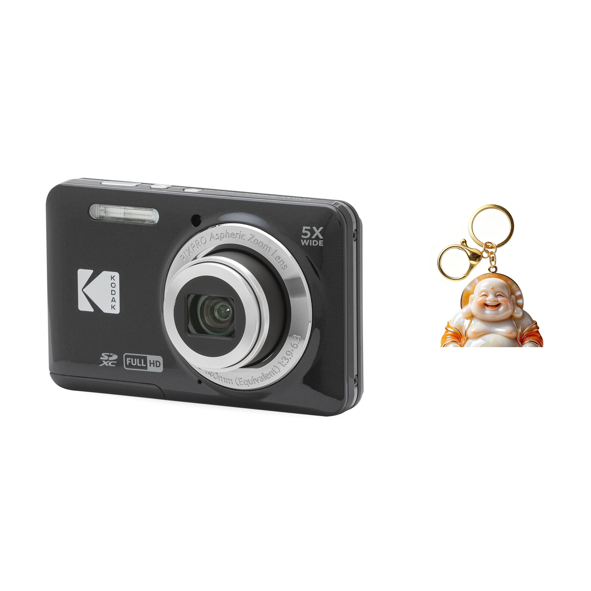 KODAK PIXPRO FZ55 Digital Camera, Black, Camera Charm 342 Bundle - image 1