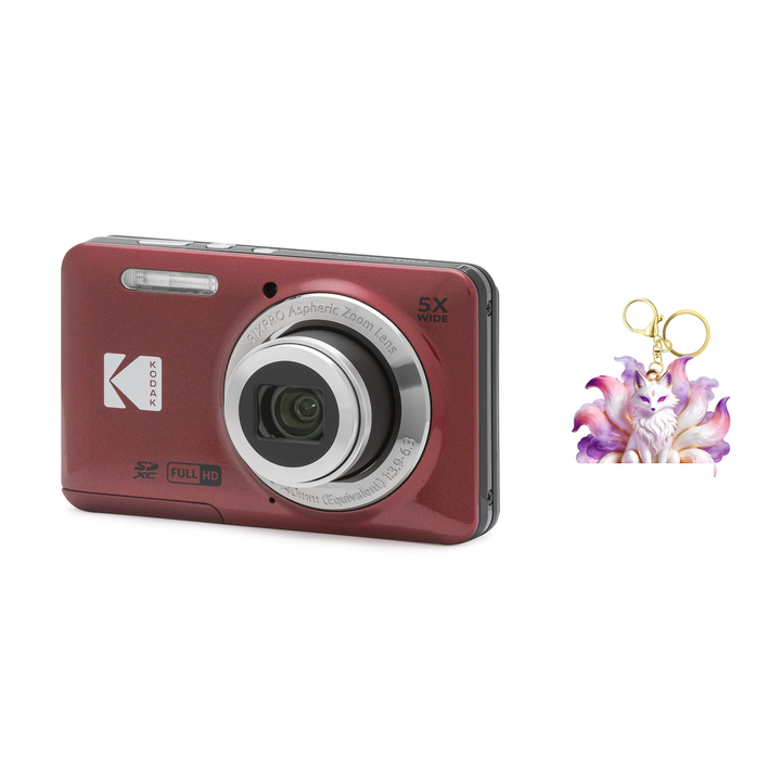 KODAK PIXPRO FZ55 Digital Camera, Red, Camera Charm 313 Bundle - image 1