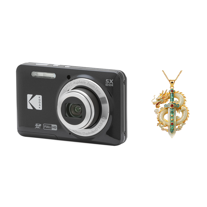 KODAK PIXPRO FZ55 Digital Camera, Black, Camera Charm 320 Bundle - image 1