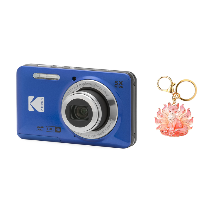 KODAK PIXPRO FZ55 Digital Camera, Blue, Camera Charm 331 Bundle - image 1